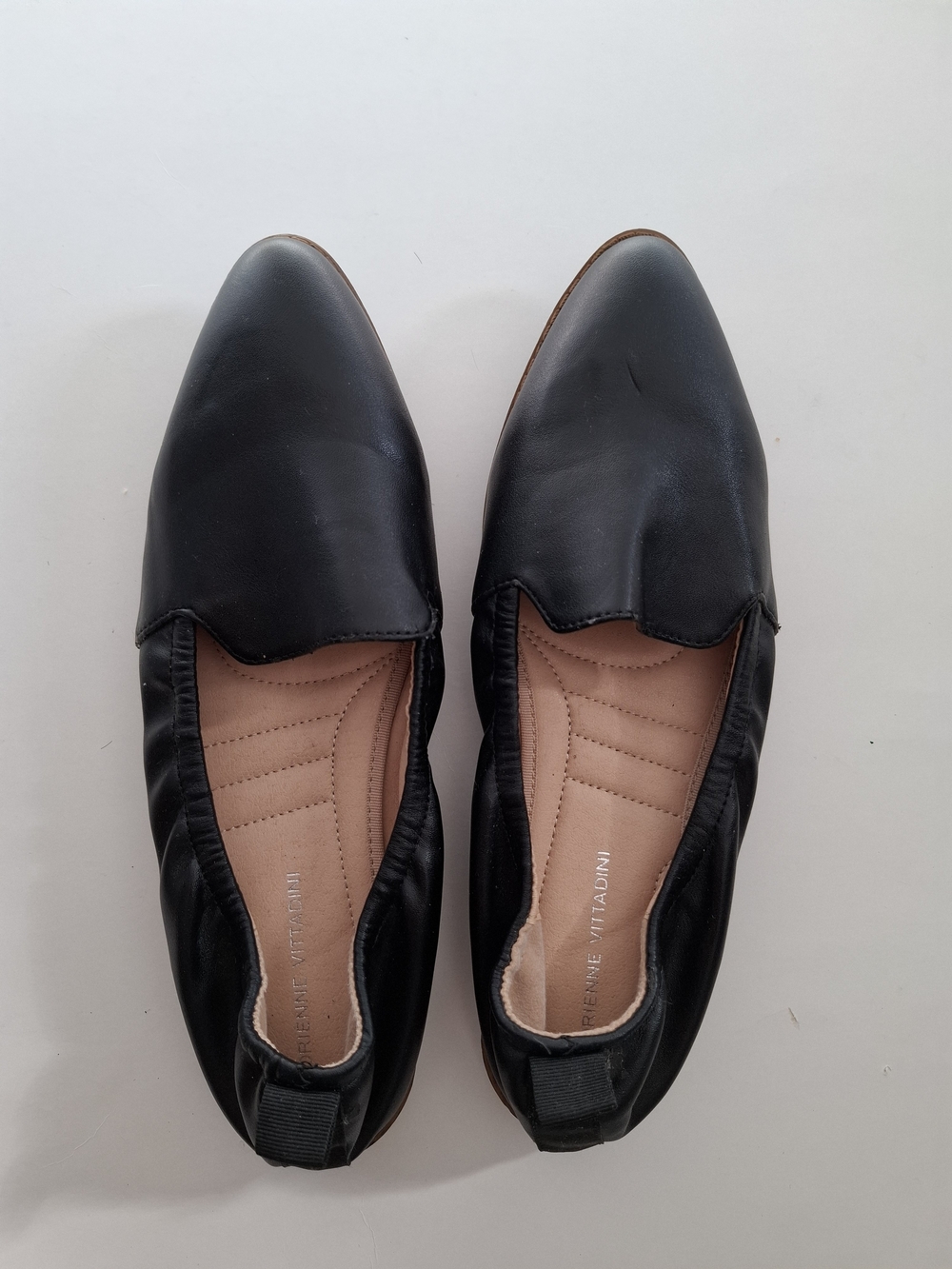Adrienne Vittadini Black Pointed Toe Slip-On Flats SZ 10
